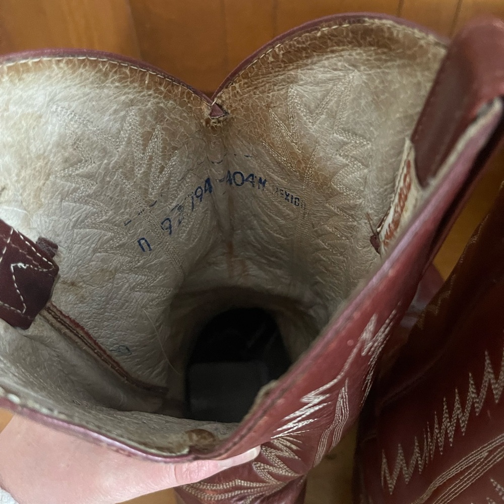 Rustic Red Cowboy Boots - Picture 5 of 7